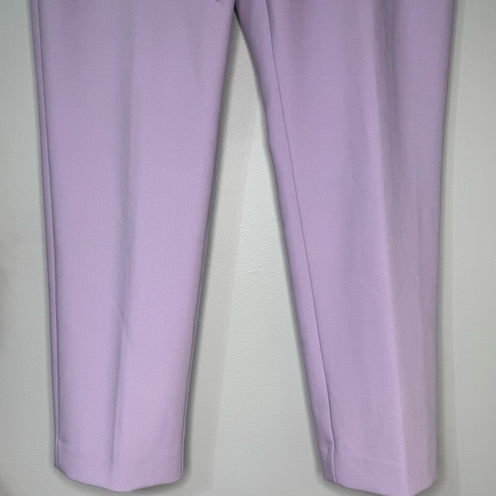 LOFT Marisa Slim Tie Waist Ankle Pant Dress Pants Lavender Purple Size 12 - Picture 6 of 12